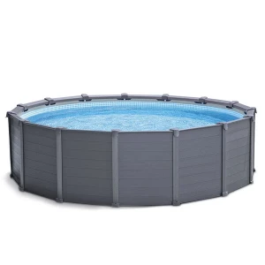 Intex piscină graphite gray panel 478х124cm, 16805l, cadru metalic Thumbnail 3