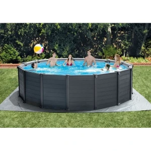 Intex piscină graphite gray panel 478х124cm, 16805l, cadru metalic Thumbnail 2