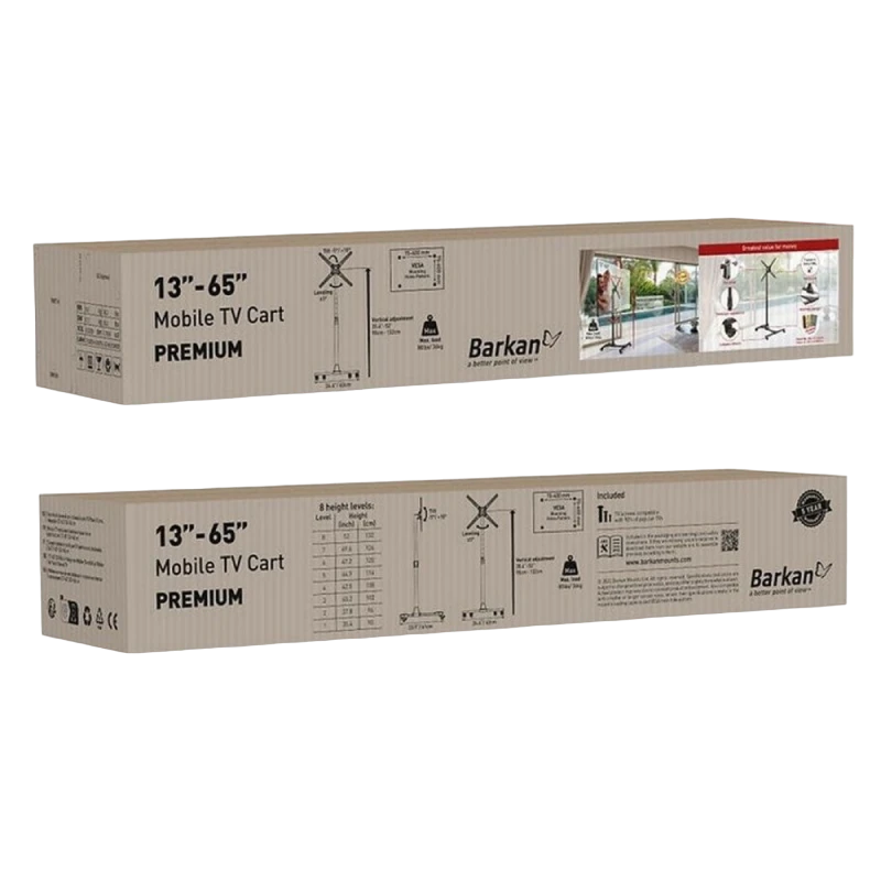 Наклонное настенное крепление barkan sw310h, чёрный 6