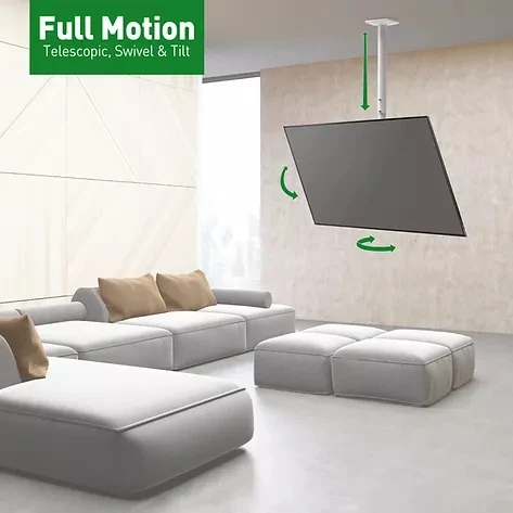 Suport tv tavan full-motion barkan 3500, alb 7