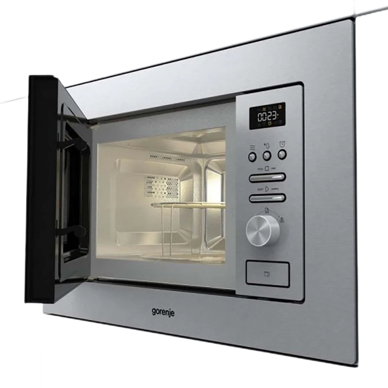 Микроволновая печь gorenje bmi 201 ag1x, серебристый 5