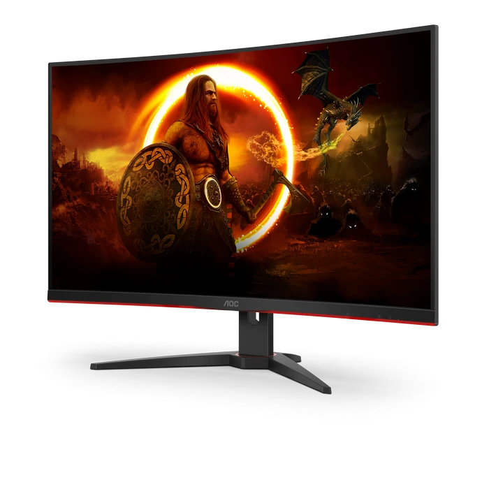 31,5" monitor gaming aoc c32g2ze/bk, va 1920x1080 fhd, negru | roșu 2