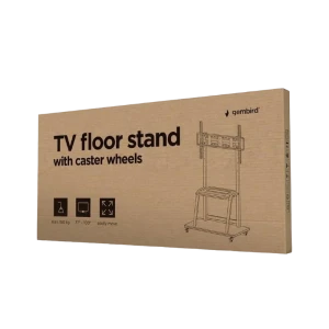 Подставка под телевизор на ножке gembird tvs-100f-01, чёрный Thumbnail 5