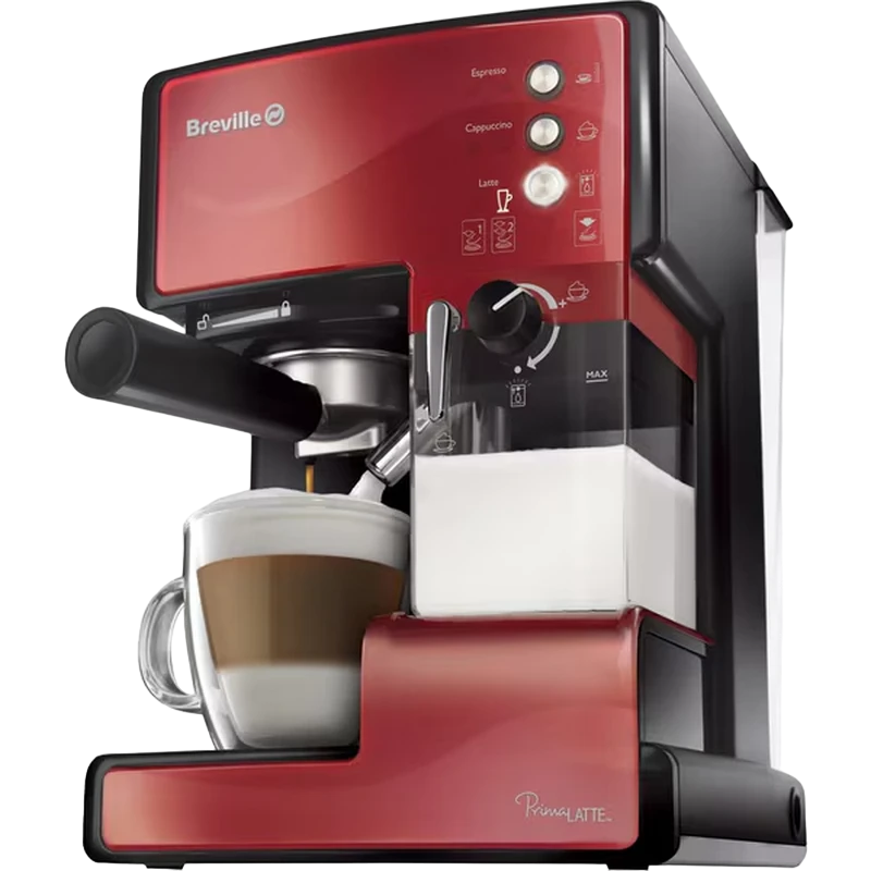 Кофеварка рожковая breville prima latte vcf046x-dim, 1050вт, красный 5