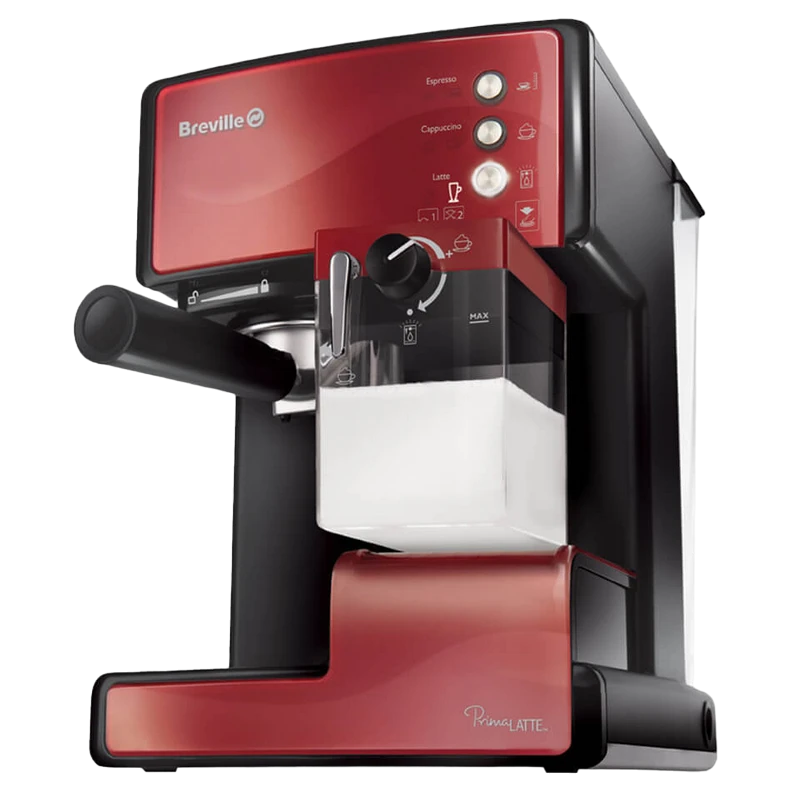 Кофеварка рожковая breville prima latte vcf046x-dim, 1050вт, красный 3