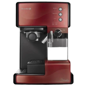 Кофеварка рожковая breville prima latte vcf046x-dim, 1050вт, красный