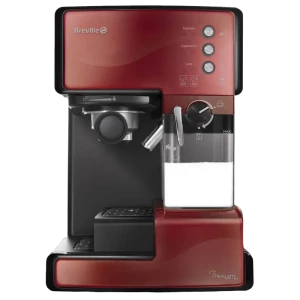 Кофеварка рожковая Breville Prima Latte VCF046X-DIM, 1050Вт, Красный