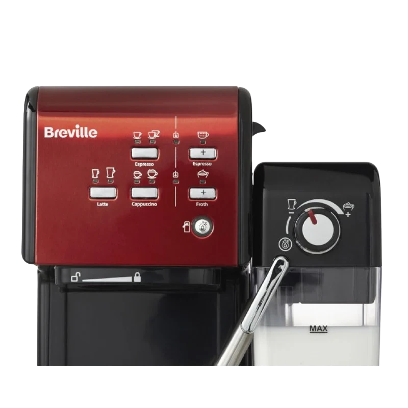 Кофеварка рожковая breville prima latte ii vcf109x-01, 1050вт, красный 5