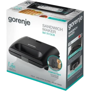 Сэндвичница gorenje sm701gcb, чёрный Thumbnail 7