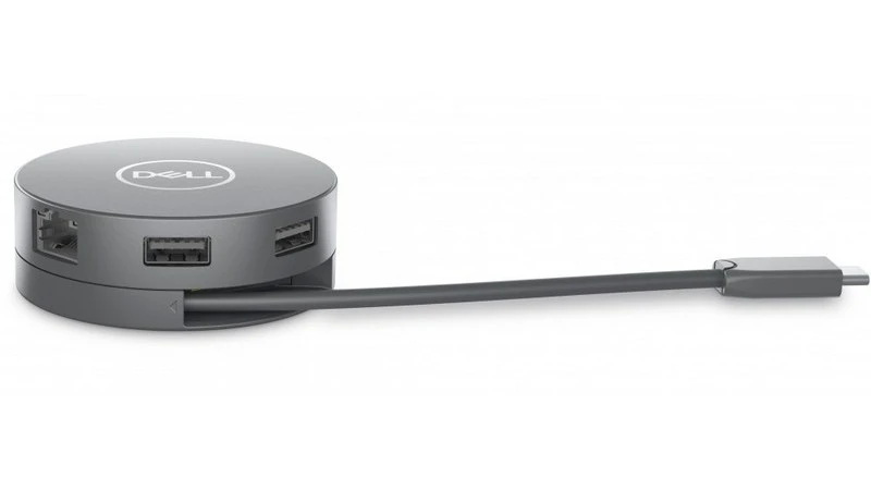 Многопортовый адаптер dell da305, серебристый 4