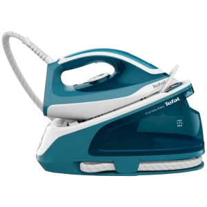 Fier de călcat cu generator de abur tefal sv6131e0, 2200w, albastru deschis