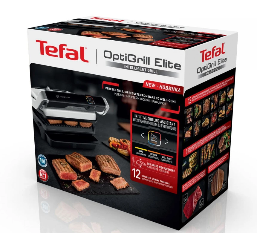 Grătar electric tefal optigrill elite, 2000w, argintiu 23