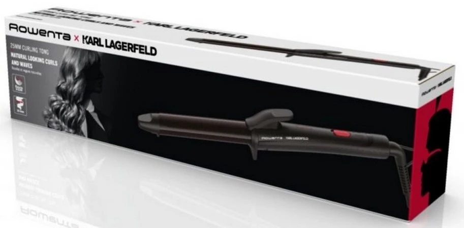 Плойка rowenta karl lagerfeld curling tong cf321lf0, чёрный 6