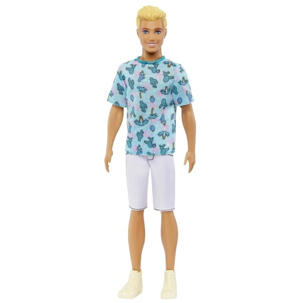 Păpușă barbie ken “fashionist cu părul blond și în tricou cu cactuși” 2