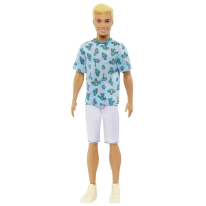 Păpușă barbie ken “fashionist cu părul blond și în tricou cu cactuși” Thumbnail 2