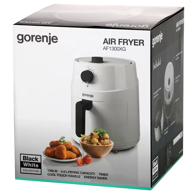 Аэрогриль gorenje af1300xg, белый | черный 4
