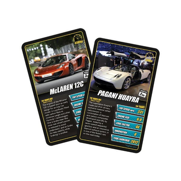 Joc de masă top trumps "mașini sport" (en) 2