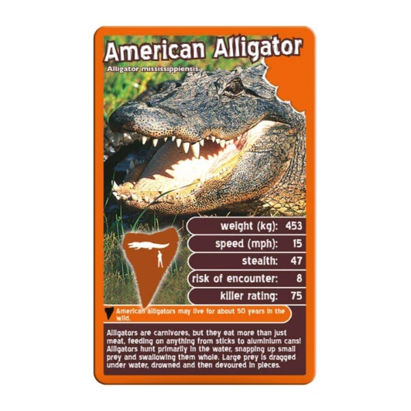 Joc de masă top trumps "prădători" (en) 3
