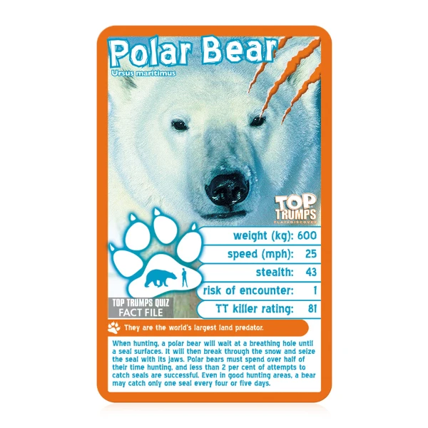 Joc de masă top trumps "prădători" (en) 2