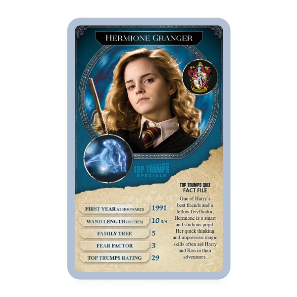 Joc de masă top trumps "harry potter – 30 de vrăjitoare și vrăjitori" (en) 3