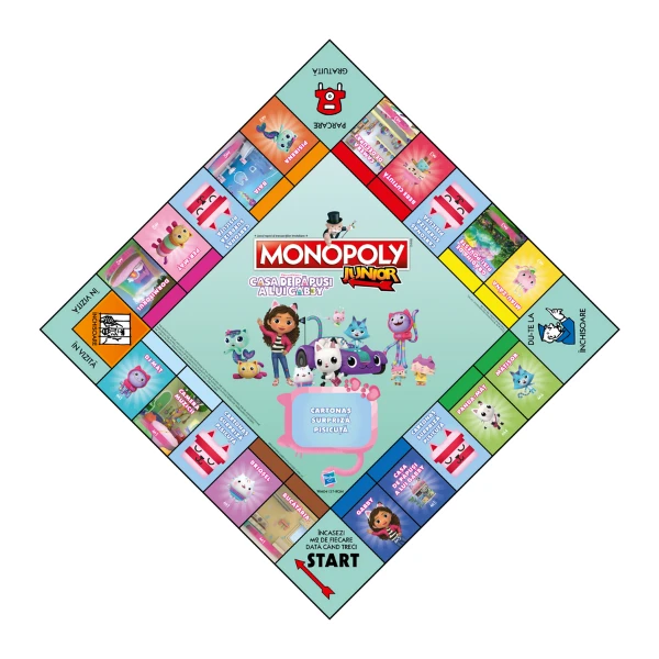 Настольная игра monopoly junior "gabby's dollhouse" (рум.) 4