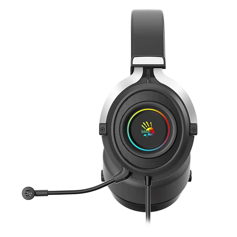 Игровая гарнитура bloody g535, usb, чёрный | серебристый 3