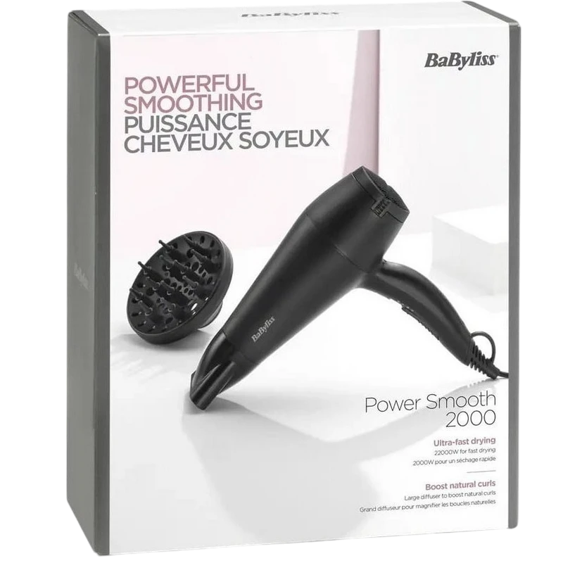 Фен babyliss d215de, 2000вт, чёрный 4