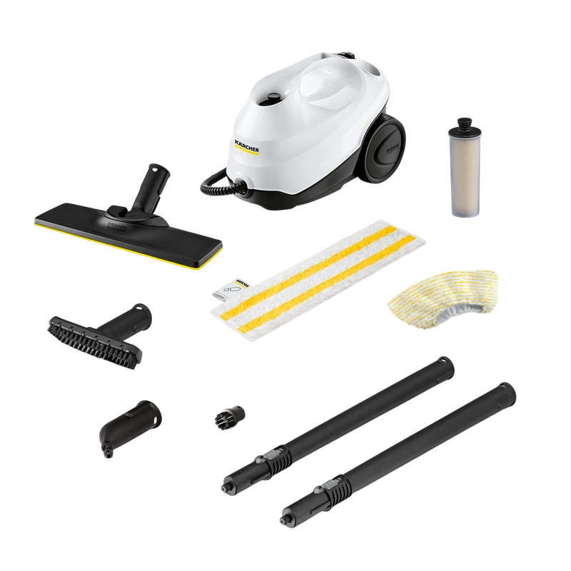 Пароочиститель karcher sc 3 easyfix + комплект круглых щеток 2.863-264.0, белый 6