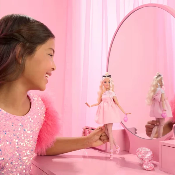 Кукла barbie "модница в пастельно-розовом платье" 7