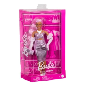 Кукла barbie "модница в глянцевом розовом платье" Thumbnail 3