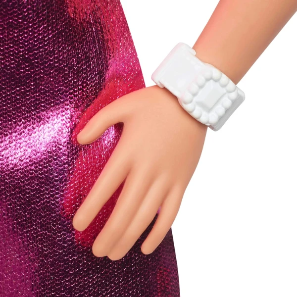Кукла barbie "модница в розовом мини-платье" 4