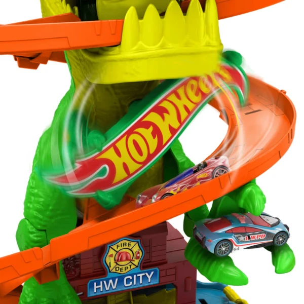 Игровой набор hot wheels city: атака огненного ти-рекса 8