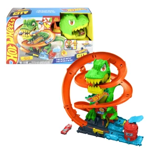 Игровой набор Hot Wheels City: Атака огненного Ти-Рекса