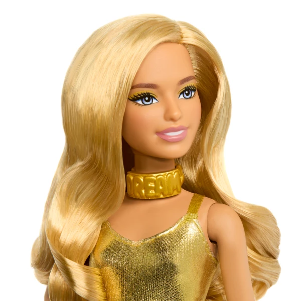 Кукла barbie "модница в золотистом комбинезоне" 6