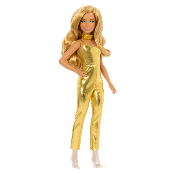 Кукла barbie "модница в золотистом комбинезоне" 7