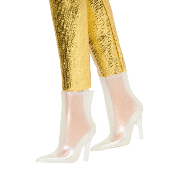 Кукла barbie "модница в золотистом комбинезоне" 5