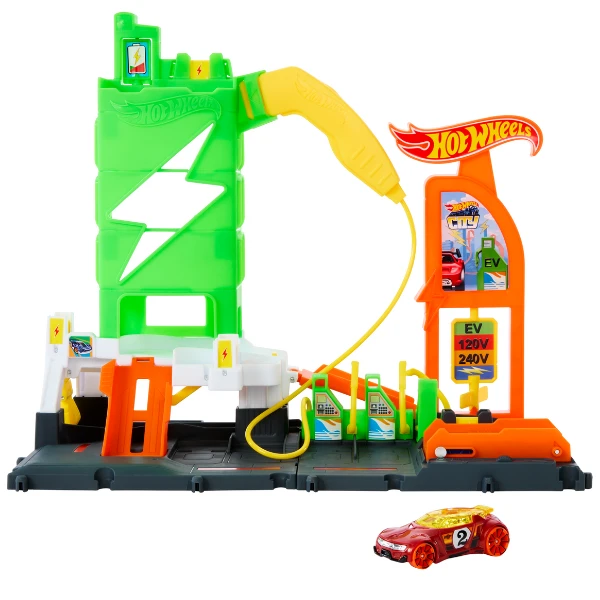 Игровой набор hot wheels "заправочная станция super recharge" 2
