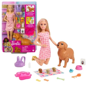 Set de joc barbie „cățeluși nou-născuți”