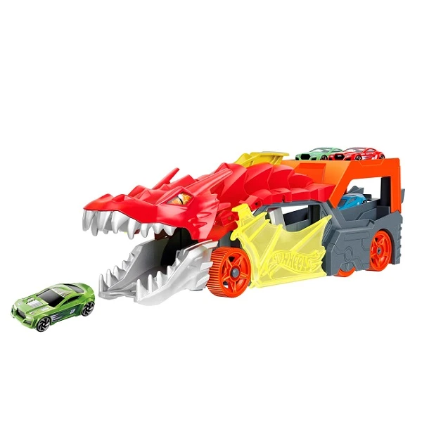 Hot wheels игровой набор "разъярённый дракон" с хранилищем для машинок 3