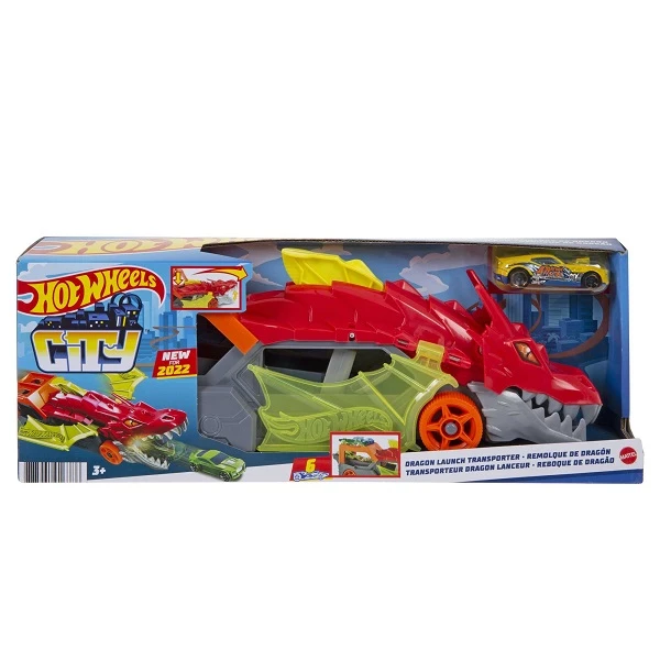 Hot wheels игровой набор "разъярённый дракон" с хранилищем для машинок 2