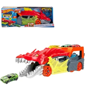 Hot wheels игровой набор "разъярённый дракон" с хранилищем для машинок