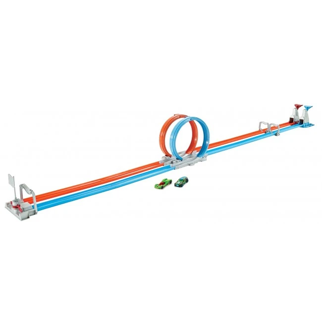 Hot wheels портативный трек "двойная петля" 2