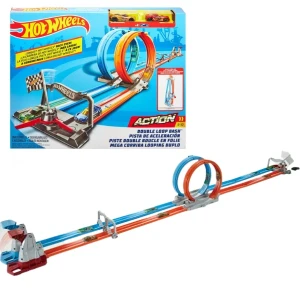 Hot wheels портативный трек "двойная петля"