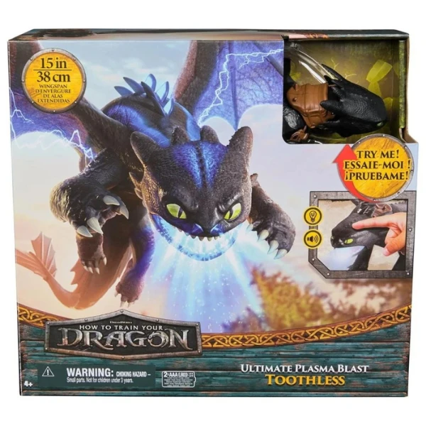 Jucărie interactivă "toothless" cu efecte de lumină și sunet 3