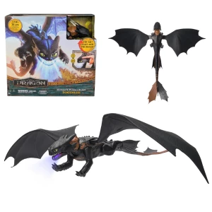 Jucărie interactivă &quot;Toothless&quot; cu efecte de lumină și sunet