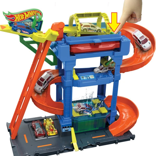 Hot wheels трек "автомойка туннельный твист" 5