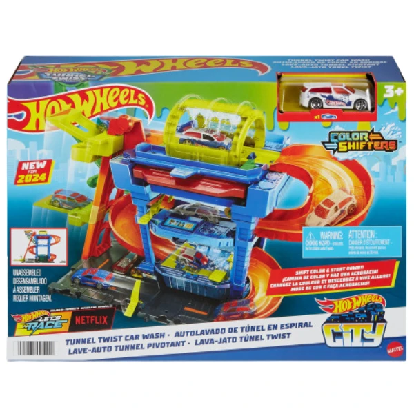 Hot wheels трек "автомойка туннельный твист" 3