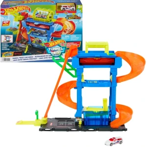 Hot wheels трек "автомойка туннельный твист"