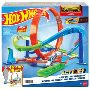 Hot wheels игровой новор "циклон с петлями" с пусковым механизмом Thumbnail 3