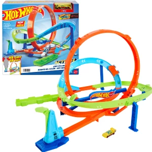 Hot Wheels Set de joc &quot;Ciclon cu circuite&quot; cu mecanism de lansare